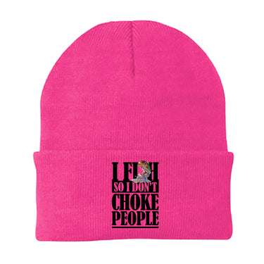 I Fish So I Don't Choke People Embroidered Beanie
